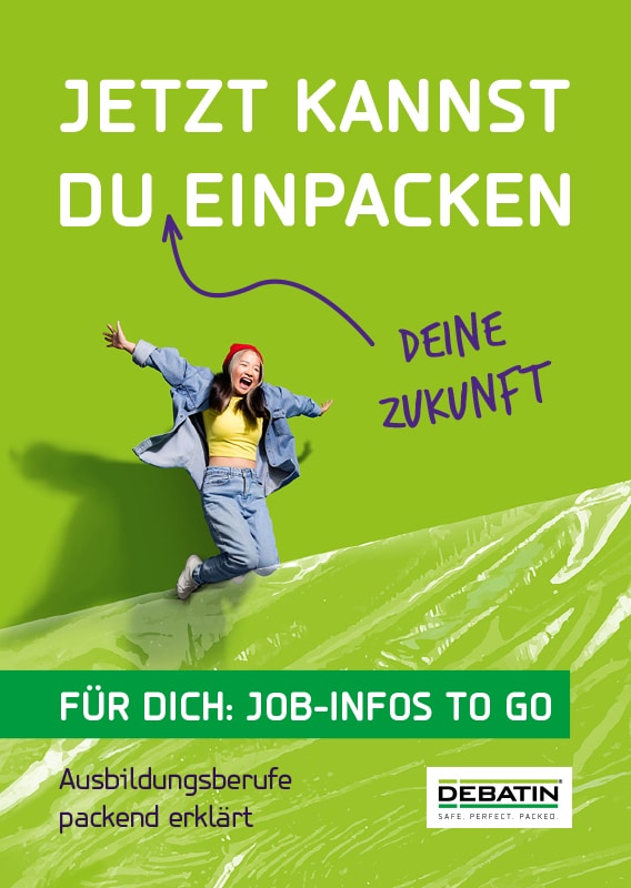 Debatin - Azubi Flyer - Jetzt kannst Du Deine Zukunft einpacken